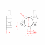 Morsetto Slim Light -Bullone a Occhiello in Acciaio Inossidabile