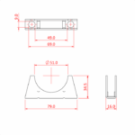 Sella da 48 mm per Bullone a U